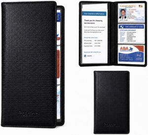 Car Registration & Insurance Card Holder, Black